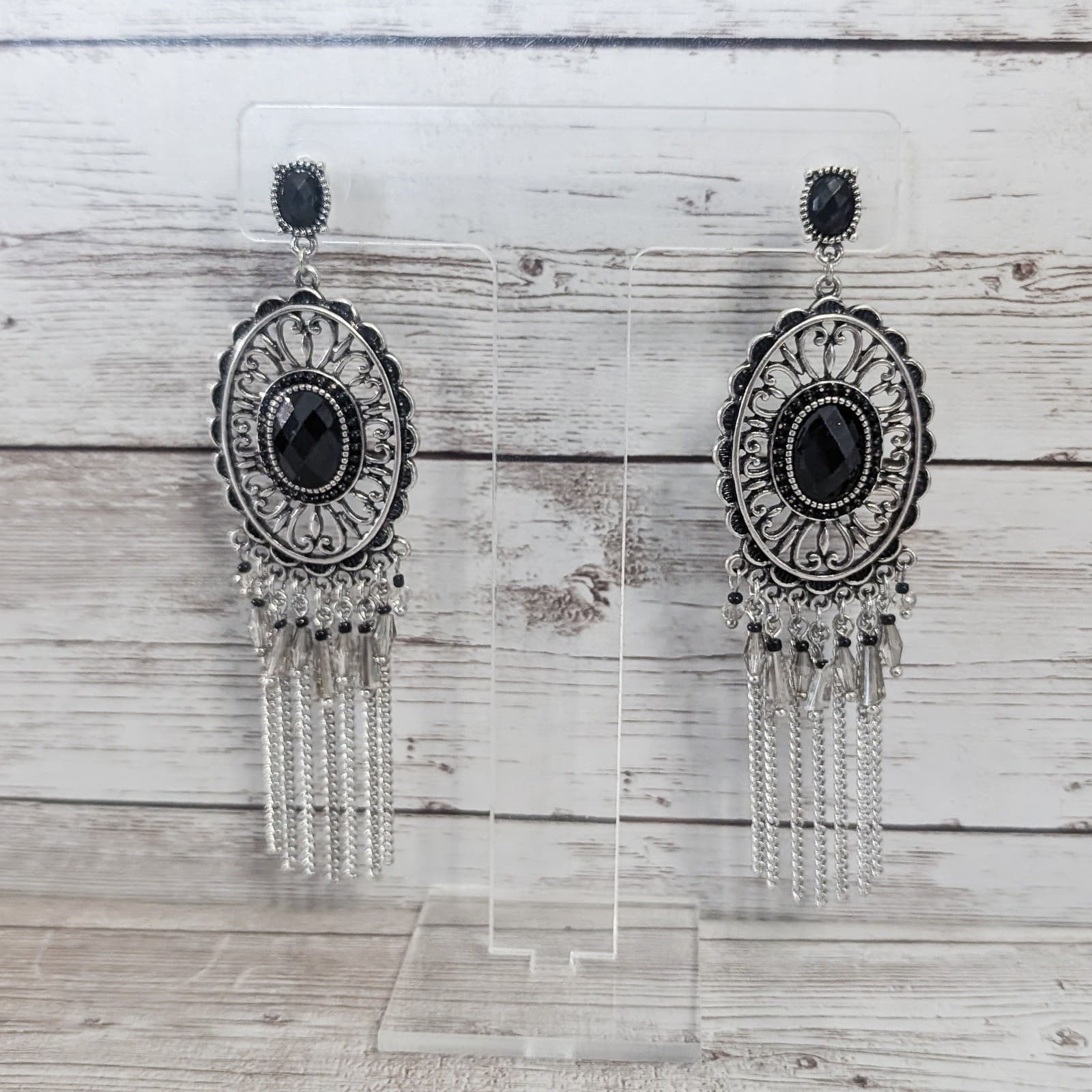 Vintage Earrings - Extra Large Dangle Earrings for Pierced Ears