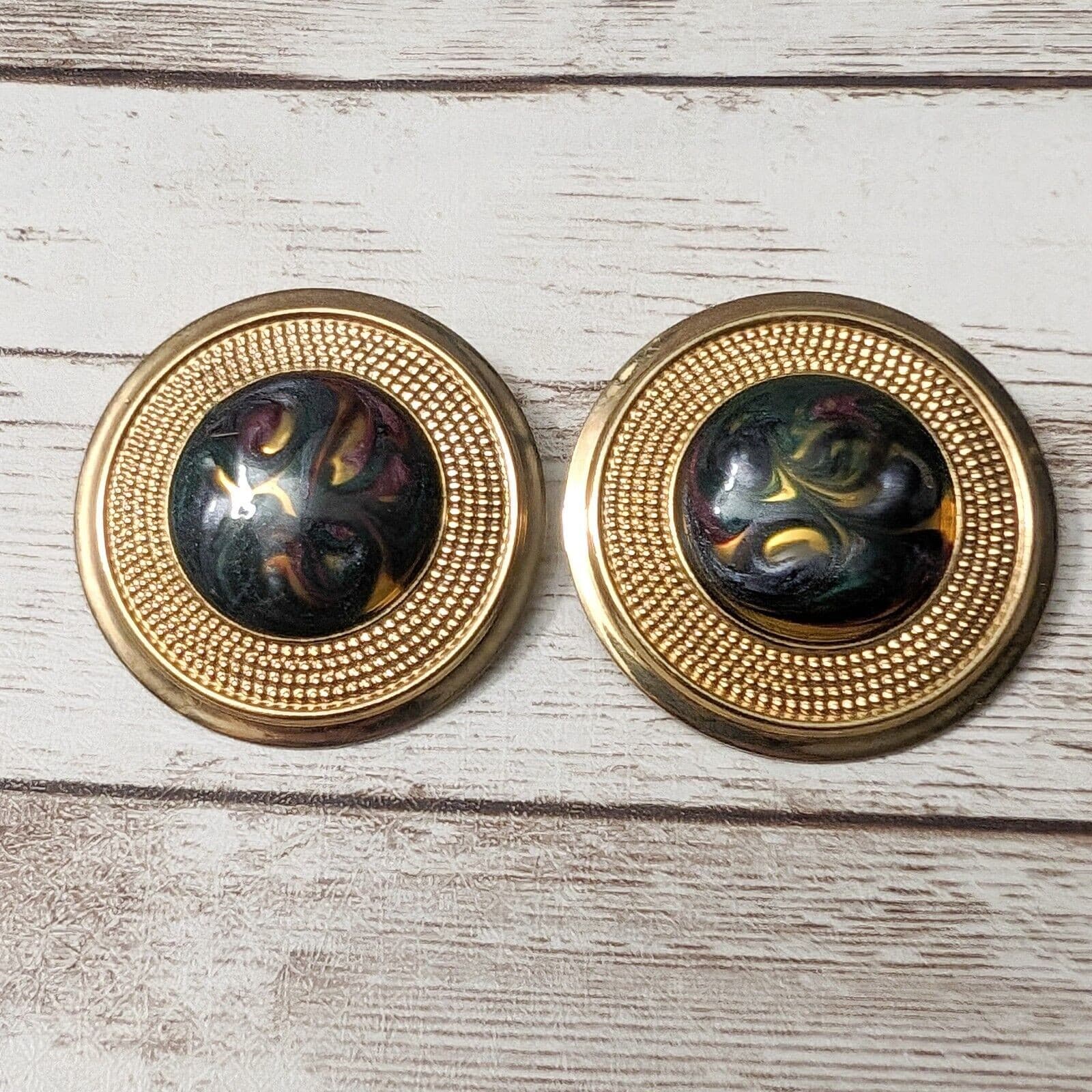 Vintage Clip On Earrings - Statement 1 & 3/8" Unusual