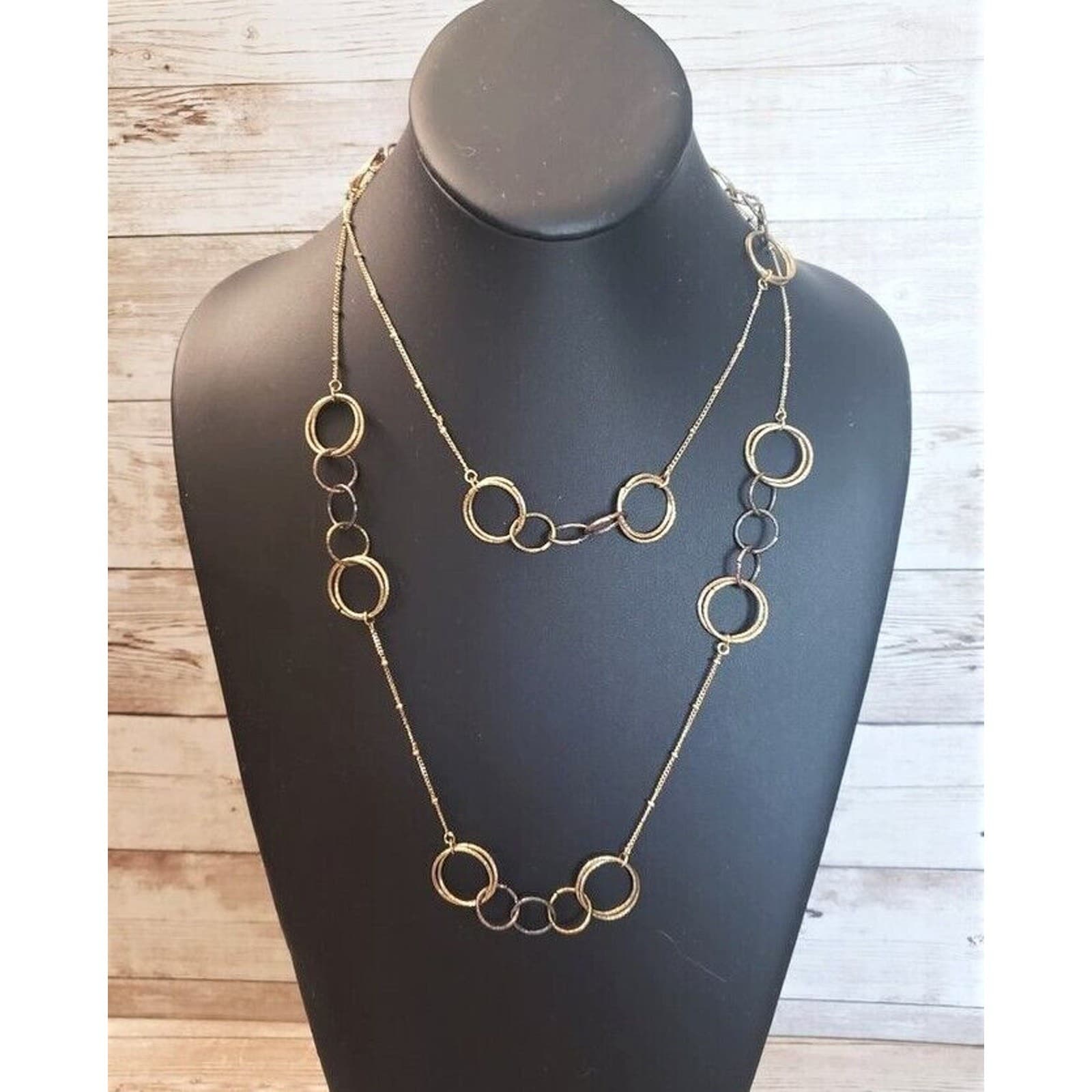 Vintage Necklace Multi Colored Circles Long But Can Be Layered