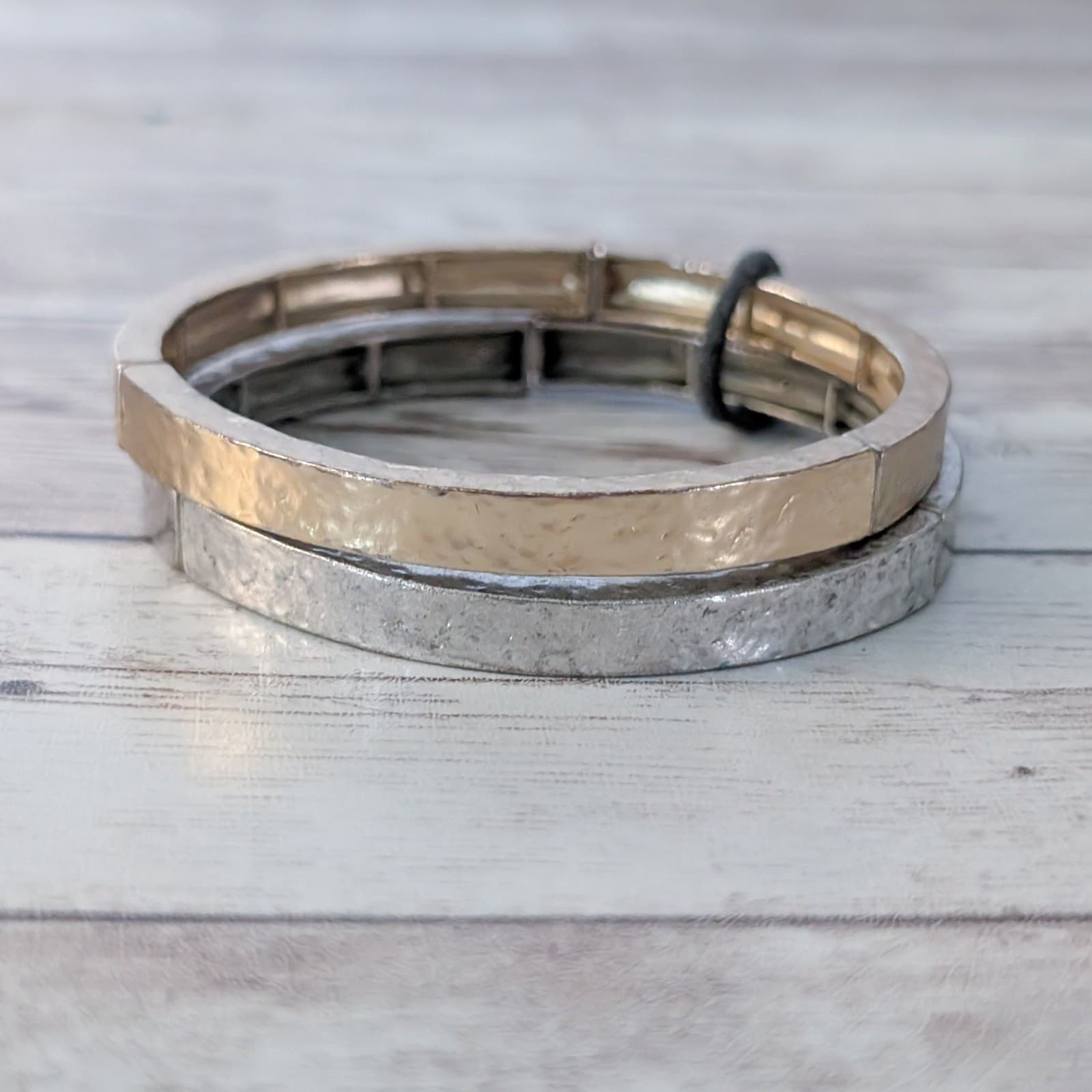 Bracelet Duo Muted Gold Tone & Muted Silver Tone