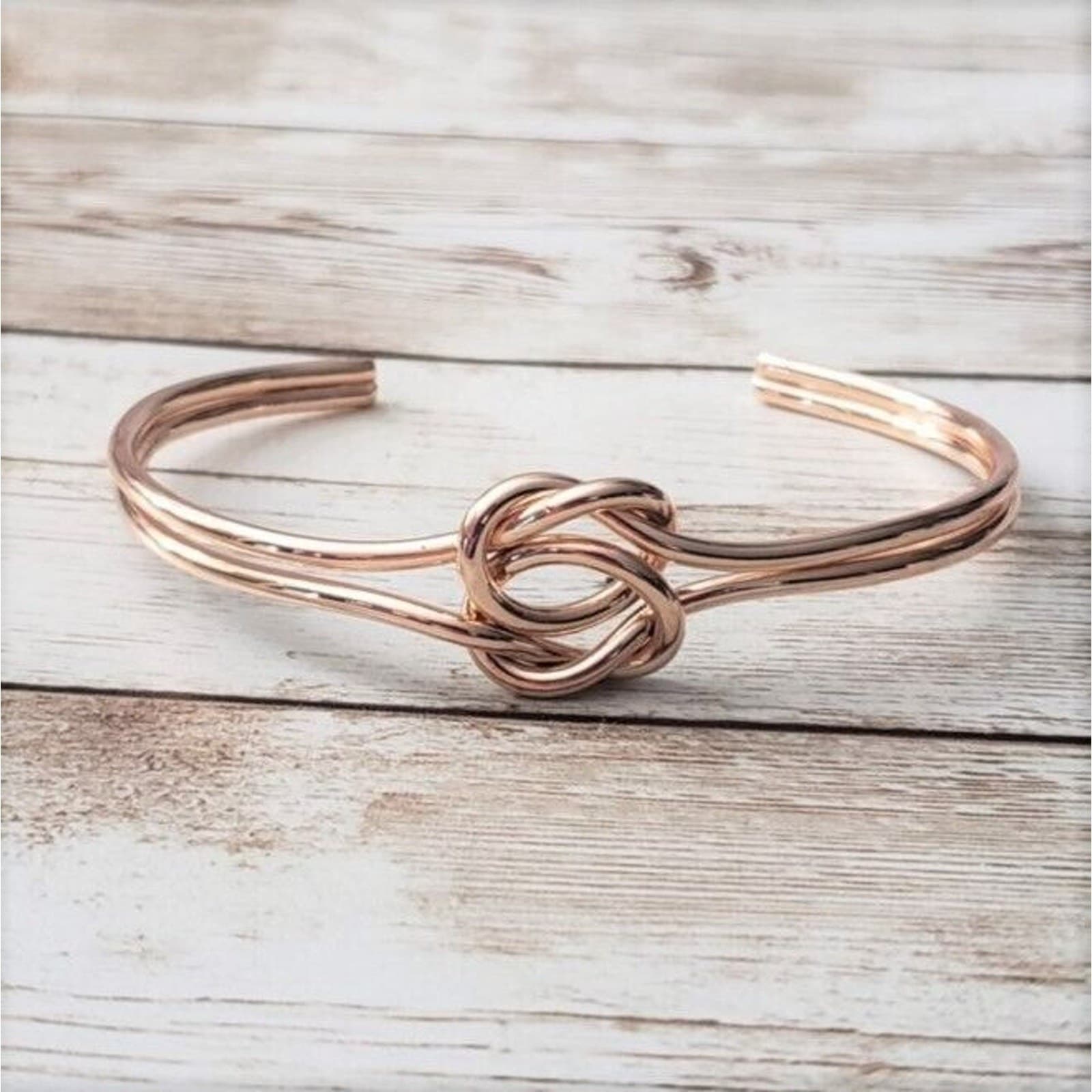 Vintage Bracelet / Bangle Copper Tone Knot Design