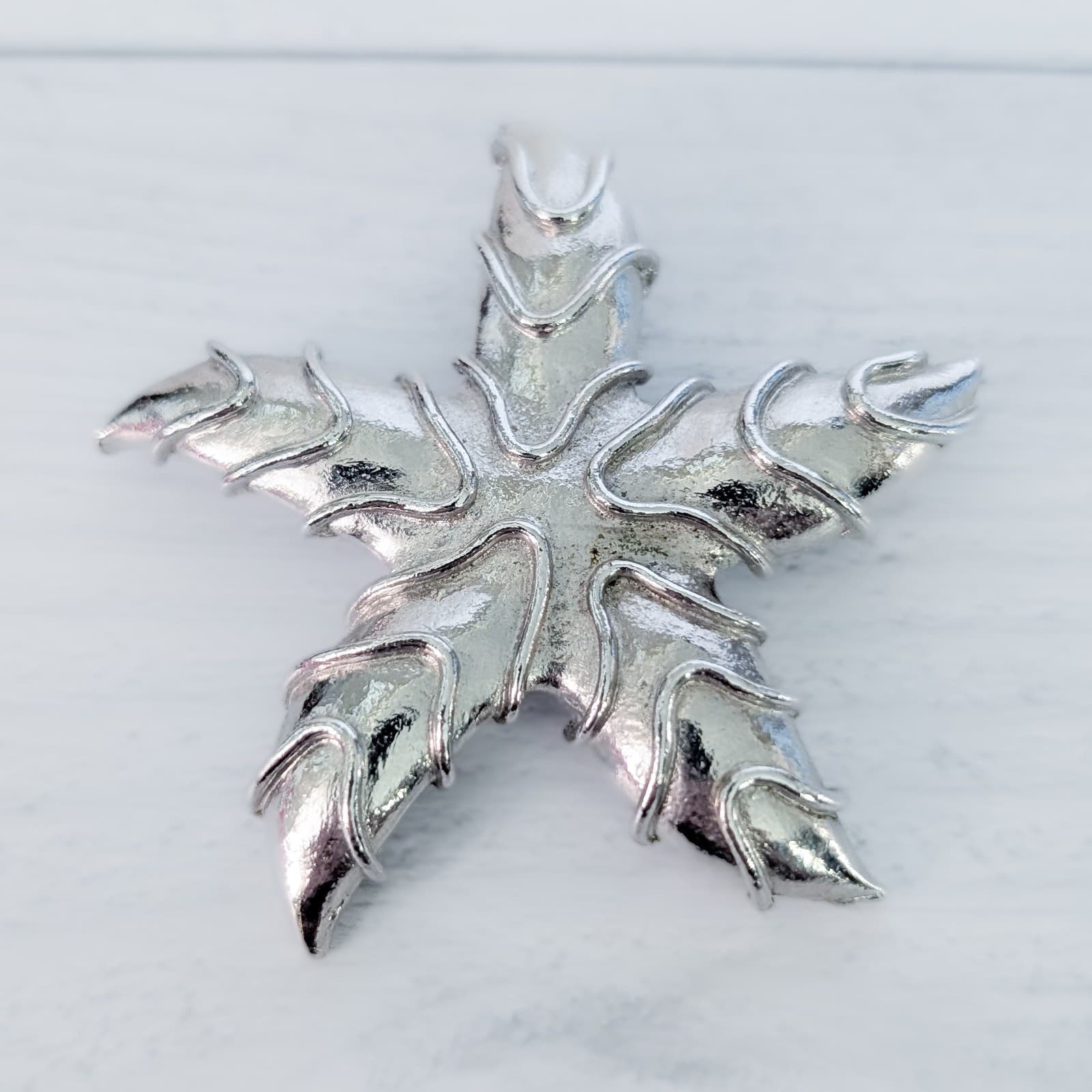 Vintage Coro Brooch / Vintage Pin Very Large Silver Tone Starfish 2 & 5/8"