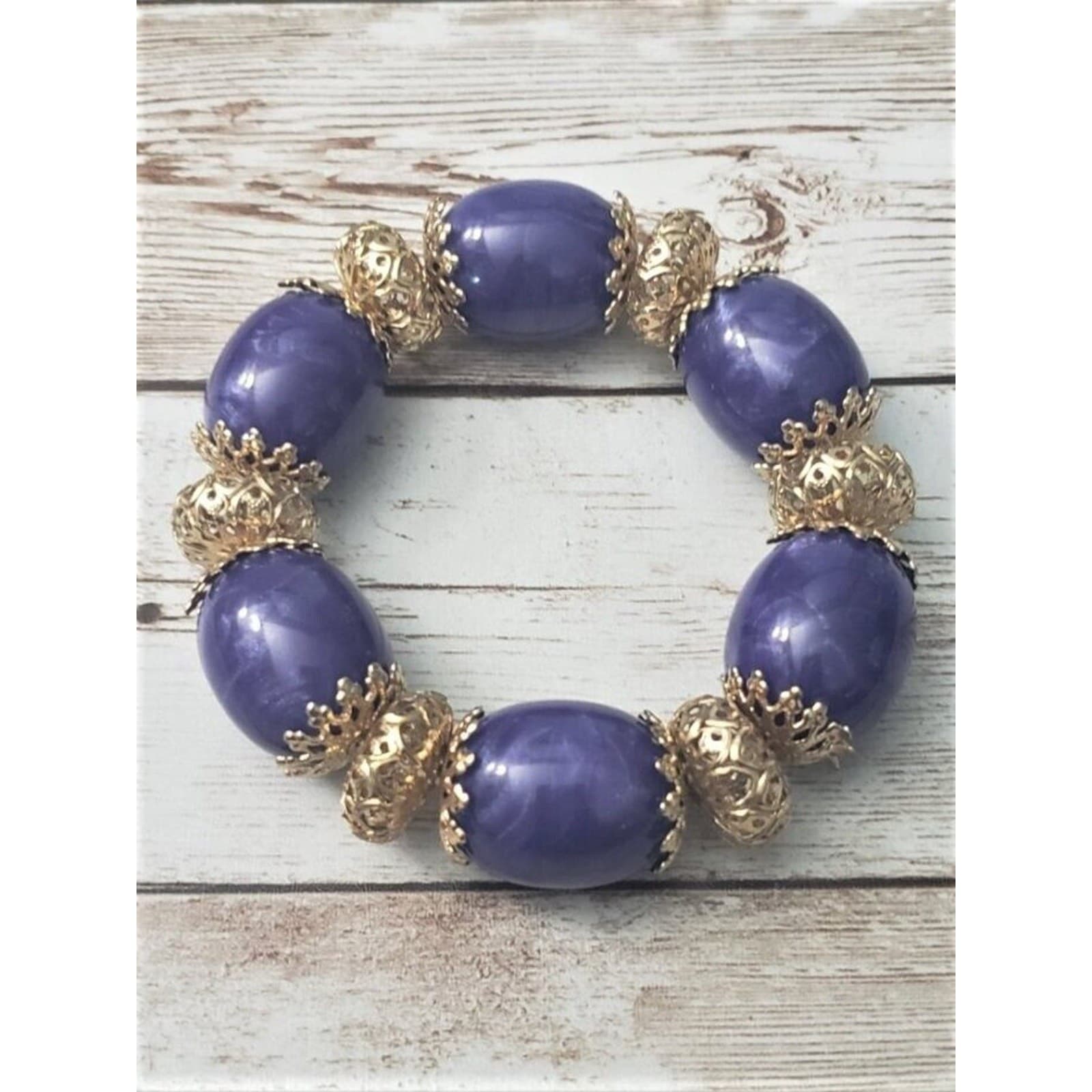 Vintage Bracelet / Bangle Chunky Stretch Bracelet