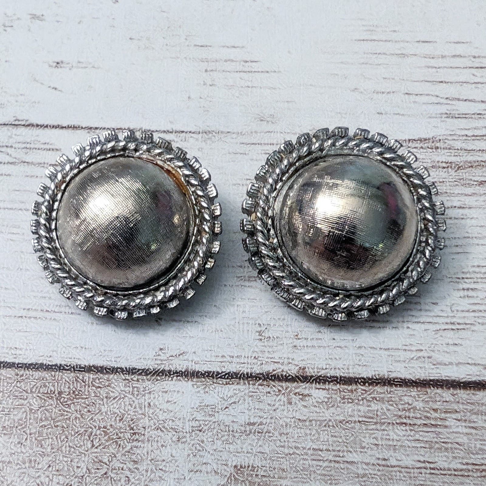 Vintage Clip On Earrings Statement Dome Earrings