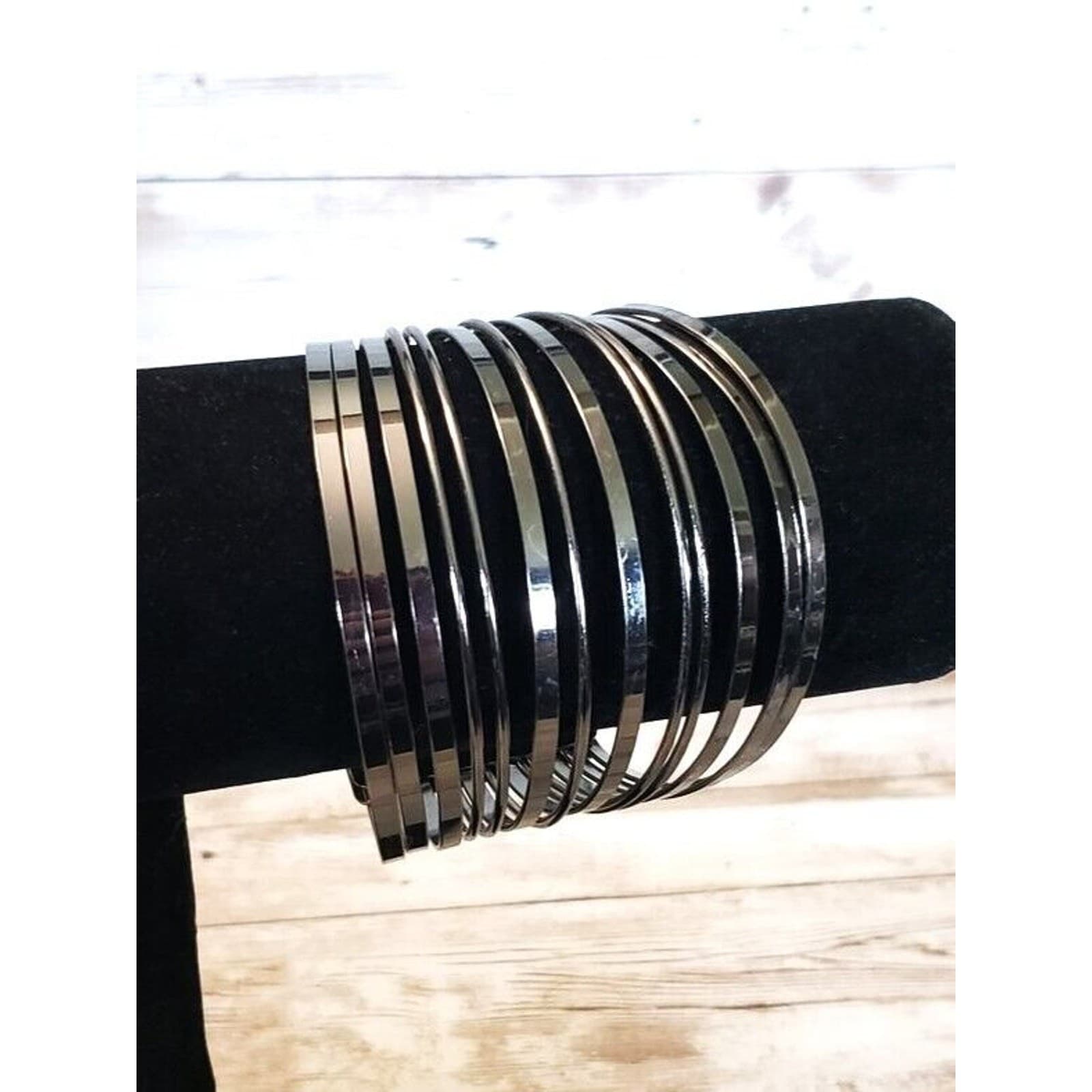 Vintage Cuff Bracelet - Stunning Dark Metal Bracelet