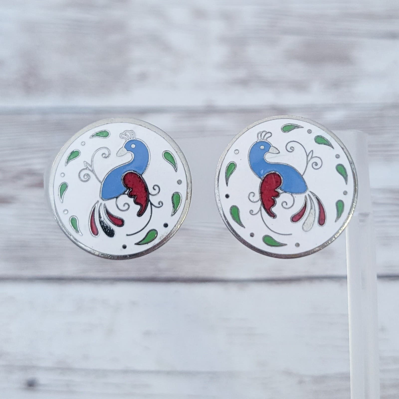 Vintage Clip On Earrings Stunning Bird Design Statement