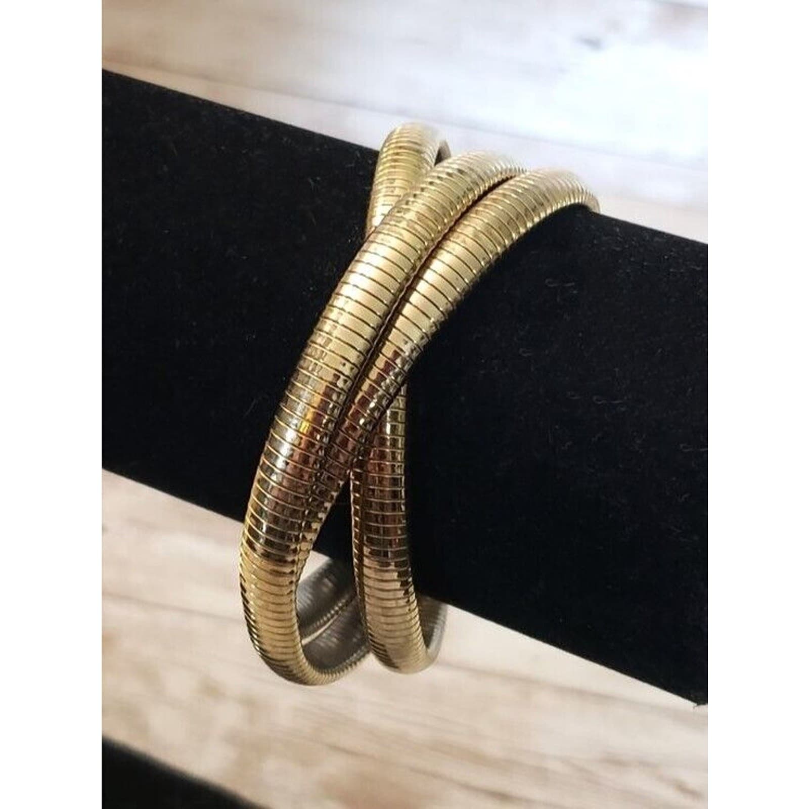 Marshal Metal Manufactory Bracelet Gold Tone Slightly Stretchy