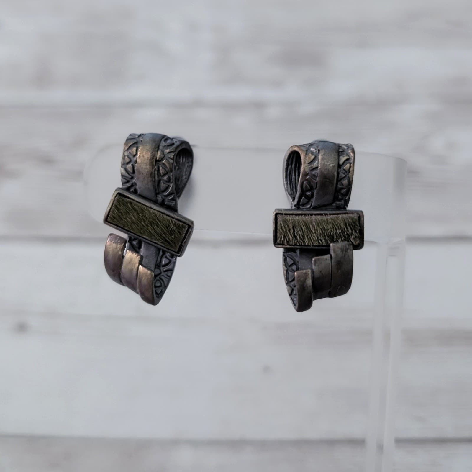 Vintage Clip On Earrings Very Unusual Statement Earrings