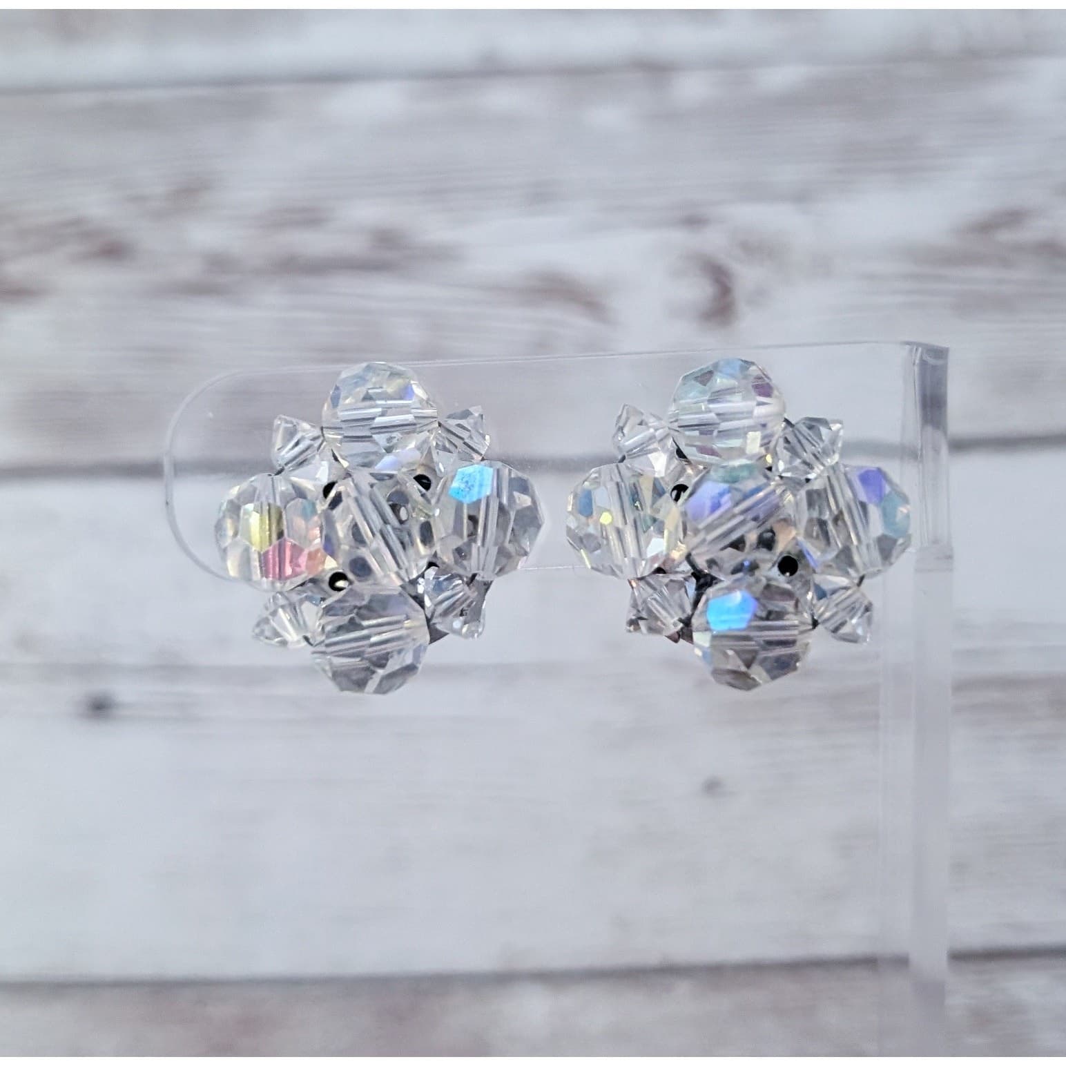 Vintage Clip On Earrings Stylish Cluster Earrings