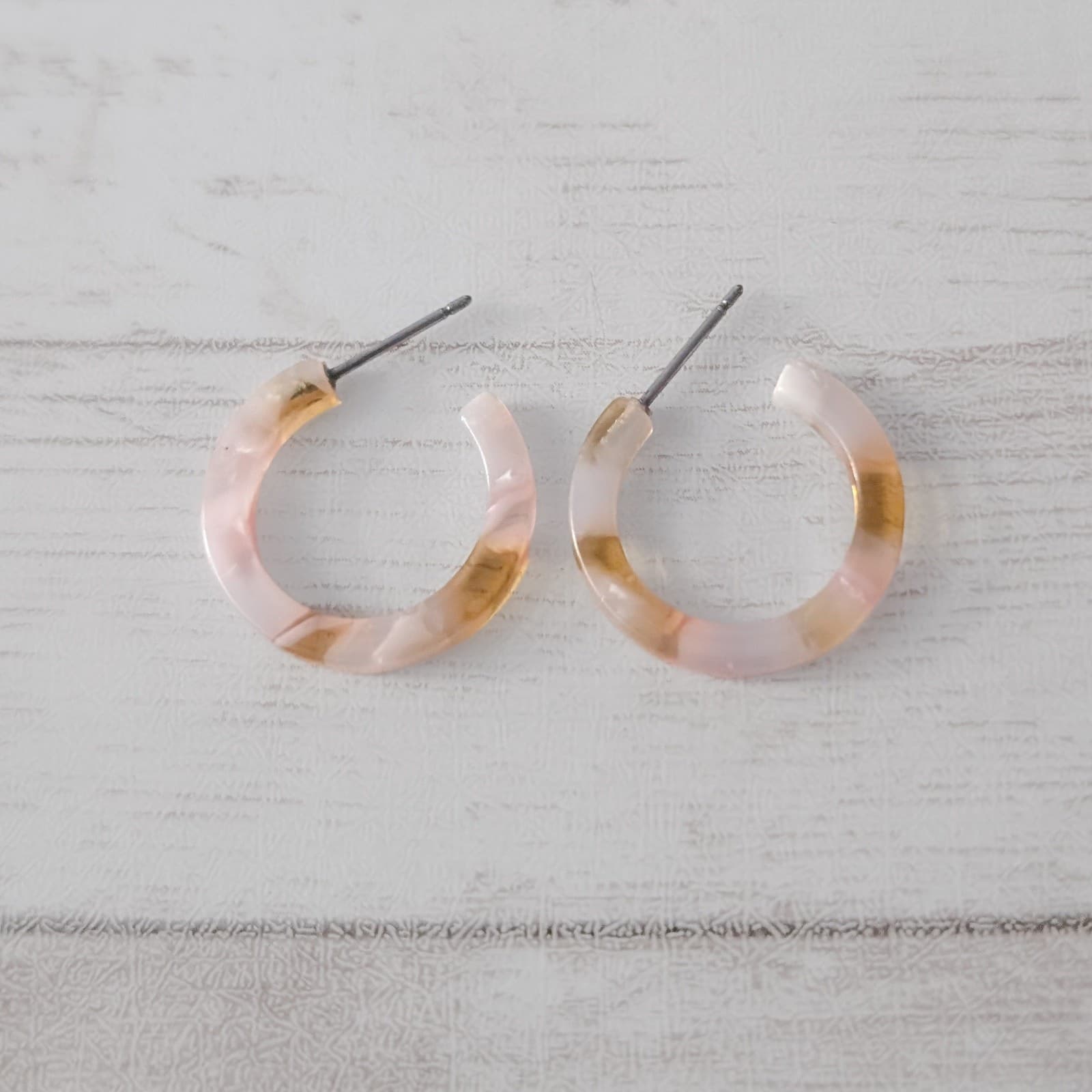 Vintage Stud Earrings Retro Multi Tone Hoops