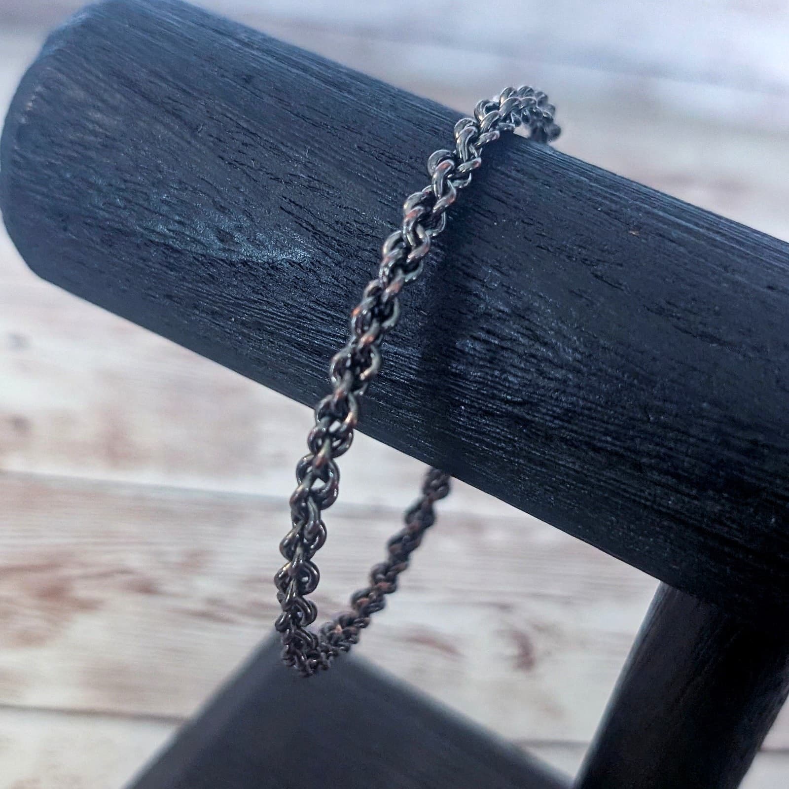Vintage Bracelet Chain Like Bangle 8.25"